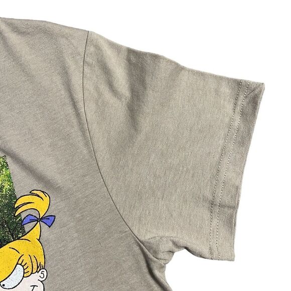Nickelodeon Rugrats T-shirt Junior’s Size Small Tan Cropped Short Sleeve Tee NEW - Picture 3 of 9